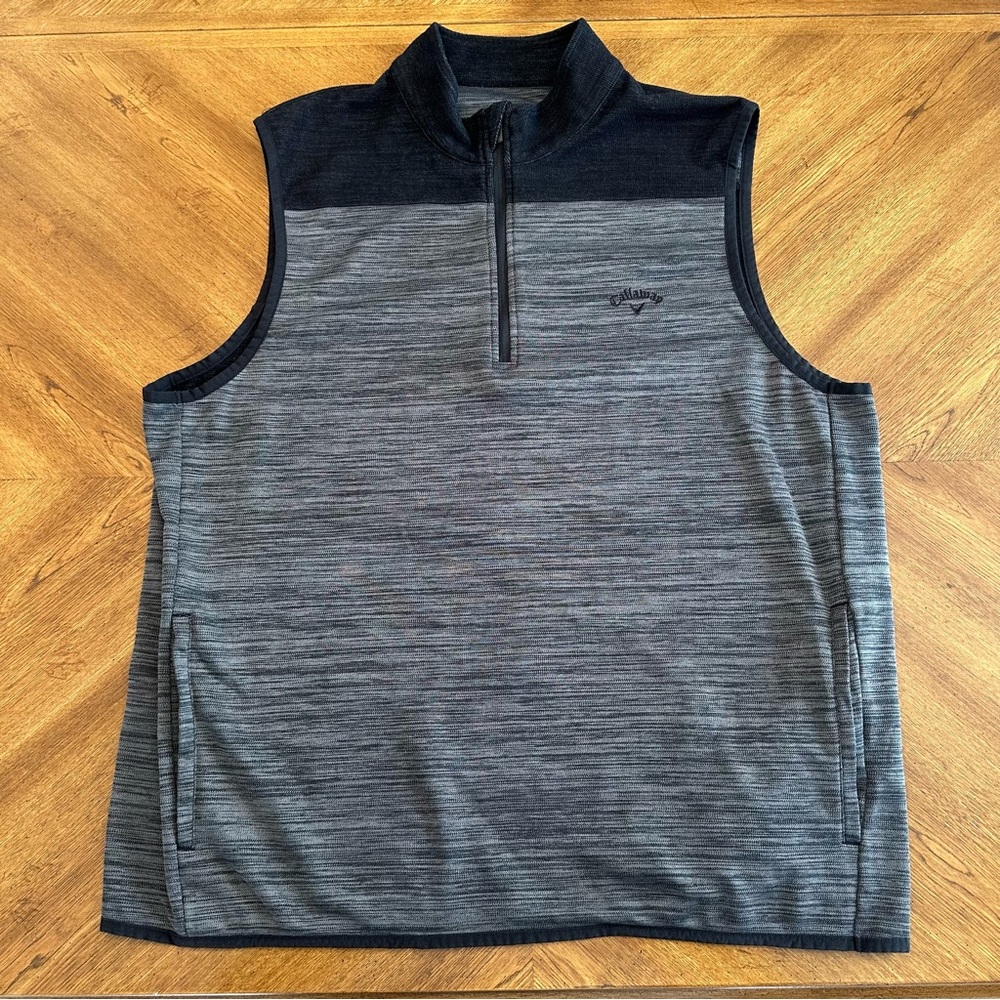 Callaway Quarter Zip Pullover Sleeveless Vest, Size 1X Men's Golf Weather Series